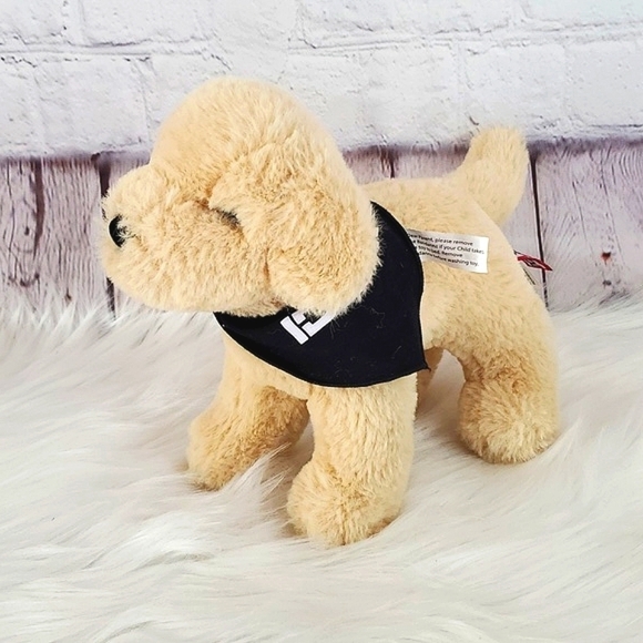 Douglas Cuddle Toy Spankie 11” Yellow Lab Dog Pup Stuffed Animal Idexx Bandana - Picture 1 of 15